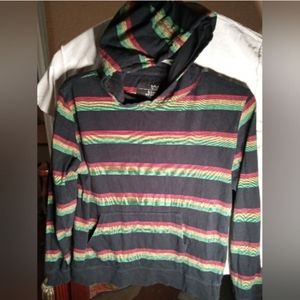 Blue Crown Los Angeles Women's Size Large Jamaican Colored Stripes Hoodie Sz L